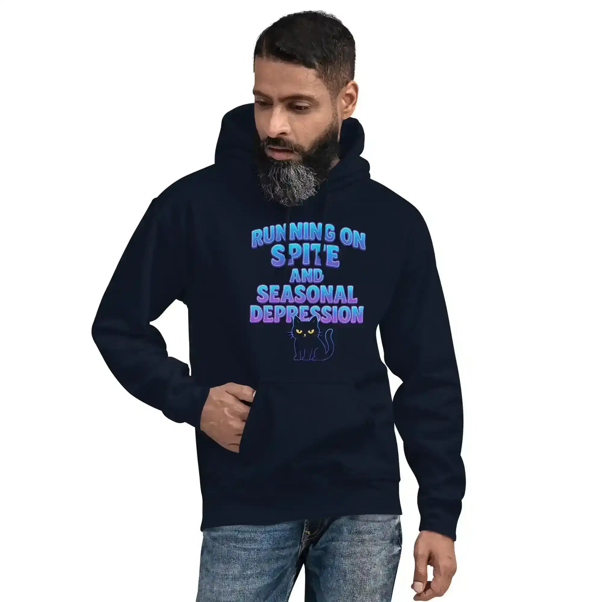 Running On Spite And Seasonal Depression Pullover Hoodie - Cady Creations