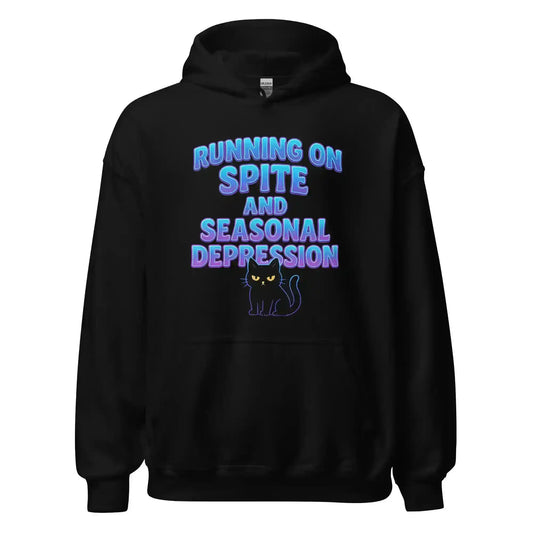 Running On Spite And Seasonal Depression Pullover Hoodie - Cady Creations