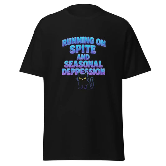 Running On Spite And Seasonal Depression Unisex Tee - Cady Creations