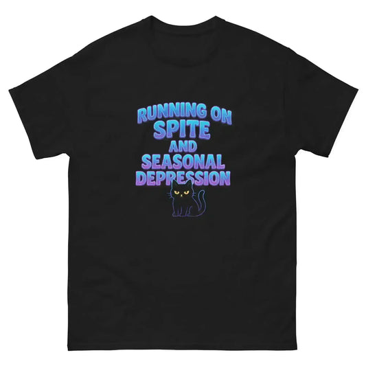 Running On Spite And Seasonal Depression Unisex Tee - Cady Creations