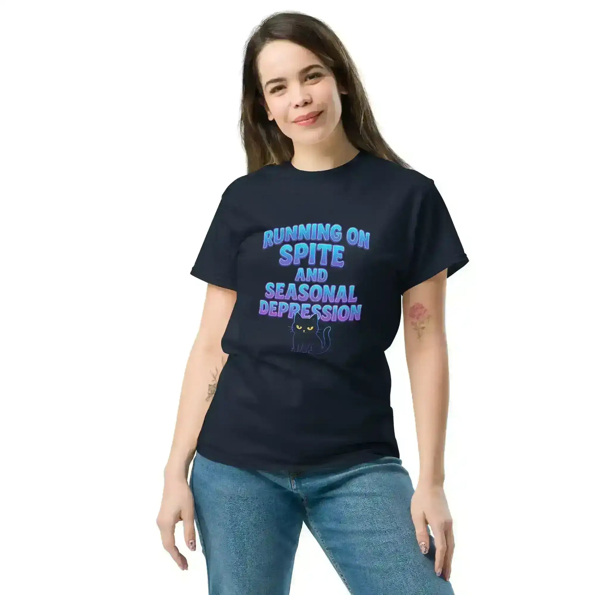 Running On Spite And Seasonal Depression Unisex Tee - Cady Creations