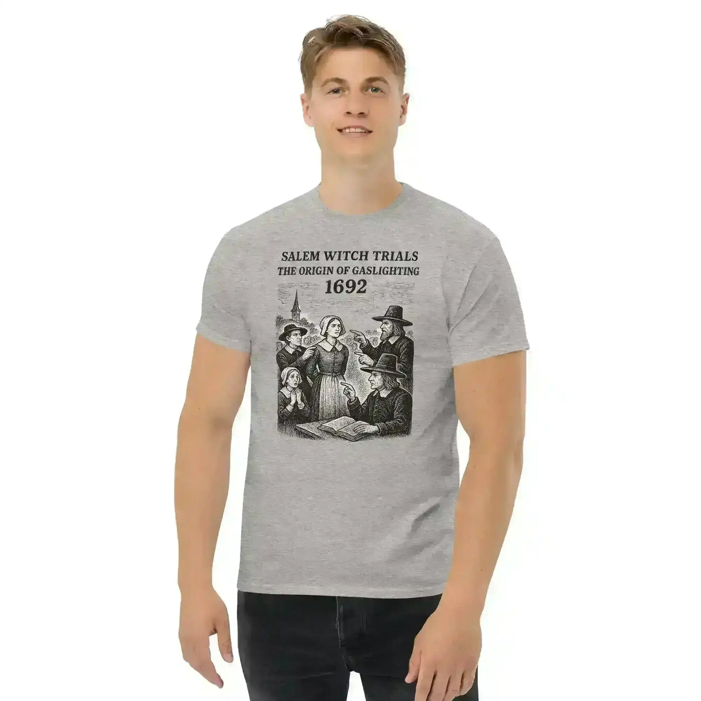 Salem Witch Trials Origin of Gaslighting 1692 - Unisex Tee - Cady Creations