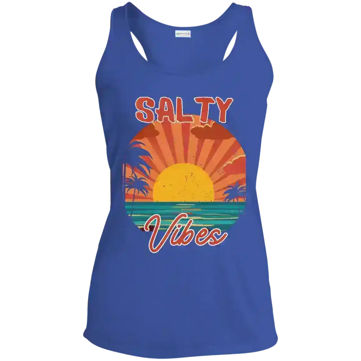 Salty Vibes Retro Sunset Beach Summer Vibes Racerback Tank - Cady Creations