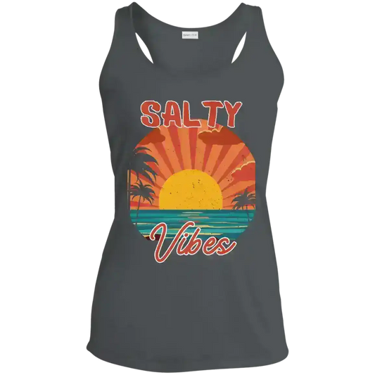Salty Vibes Retro Sunset Beach Summer Vibes Racerback Tank - Cady Creations