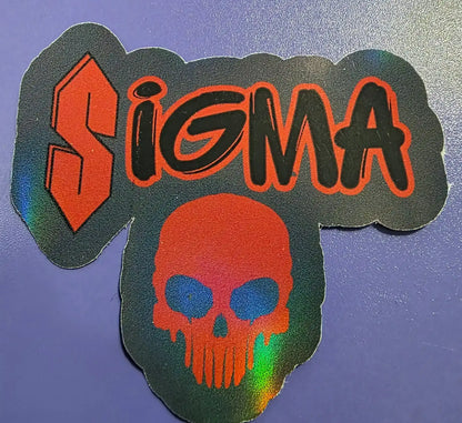  Sigma Skull - Premium Vinyl Sticker - Cady Creations