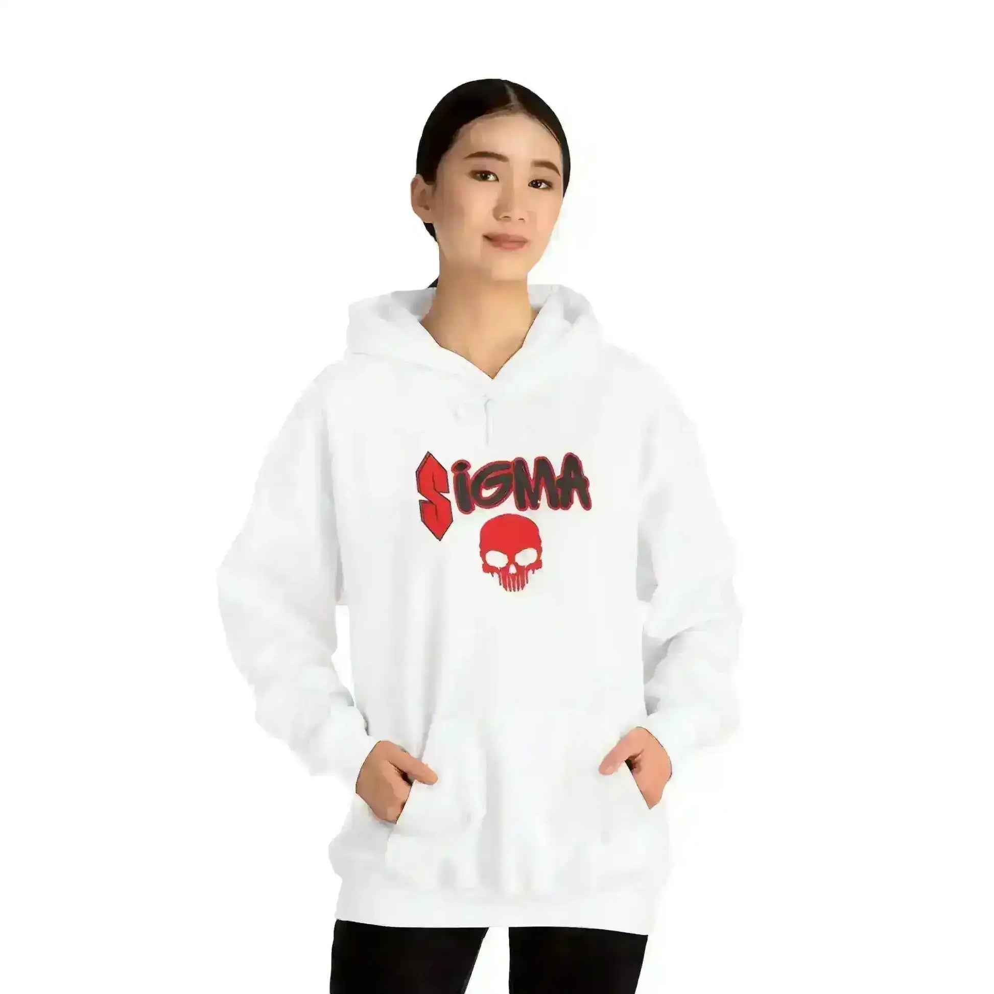 Sigma Skull Pullover Hoodie - Gen Z Sigma Energy - Cady Creations