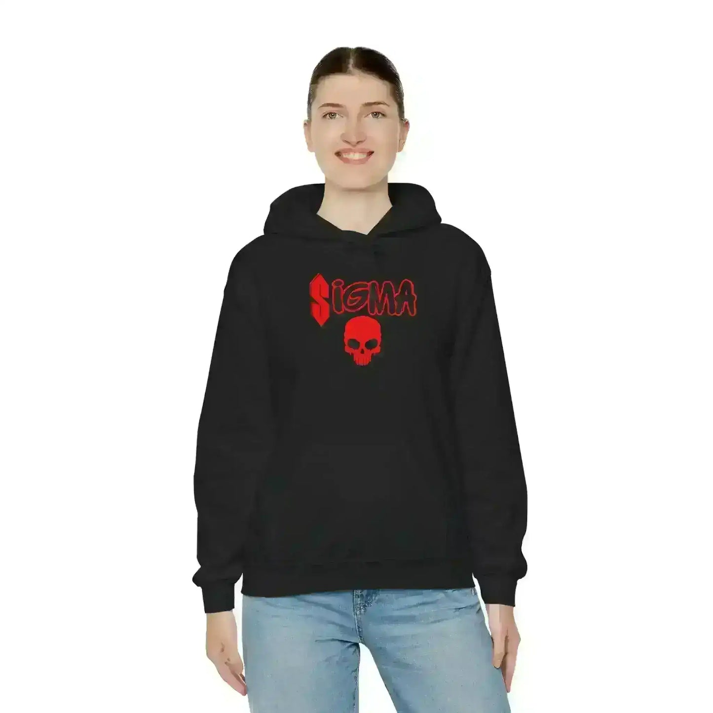 Sigma Skull Pullover Hoodie - Gen Z Sigma Energy - Cady Creations