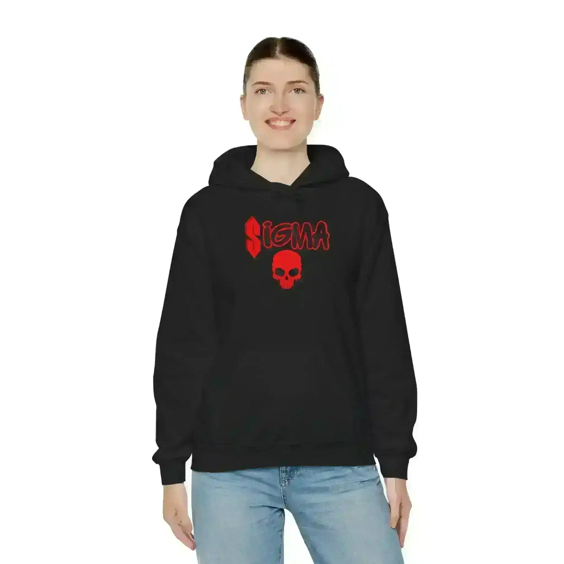 Sigma Skull Pullover Hoodie - Gen Z Sigma Energy - Cady Creations