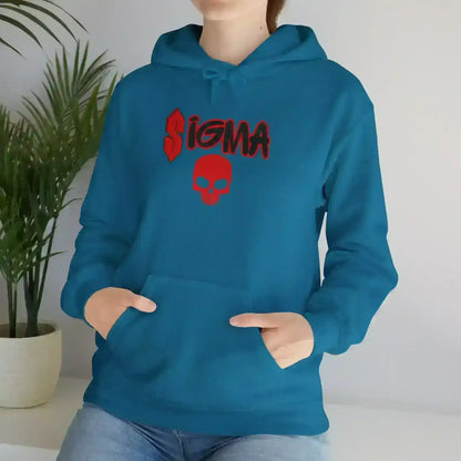 Sigma Skull Pullover Hoodie - Gen Z Sigma Energy - Cady Creations