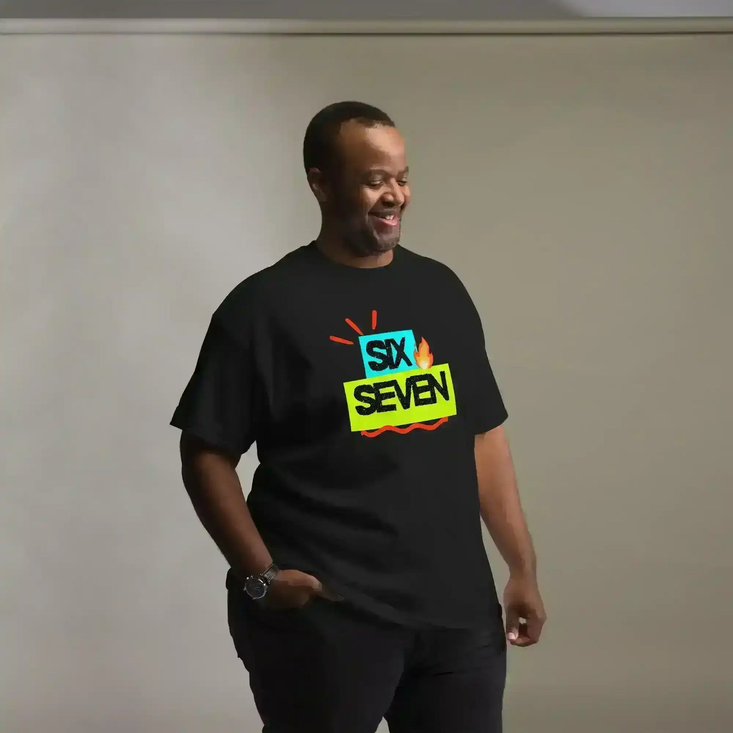 Six Seven Fire Meme Unisex Tee - Internet Core Gen Z Slang - Cady Creations