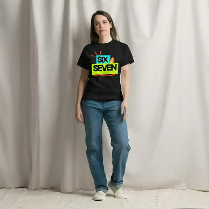 Six Seven Fire Meme Unisex Tee - Internet Core Gen Z Slang - Cady Creations