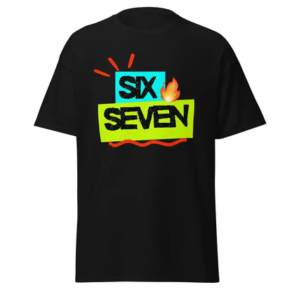 Six Seven Fire Meme Unisex Tee - Internet Core Gen Z Slang - Cady Creations