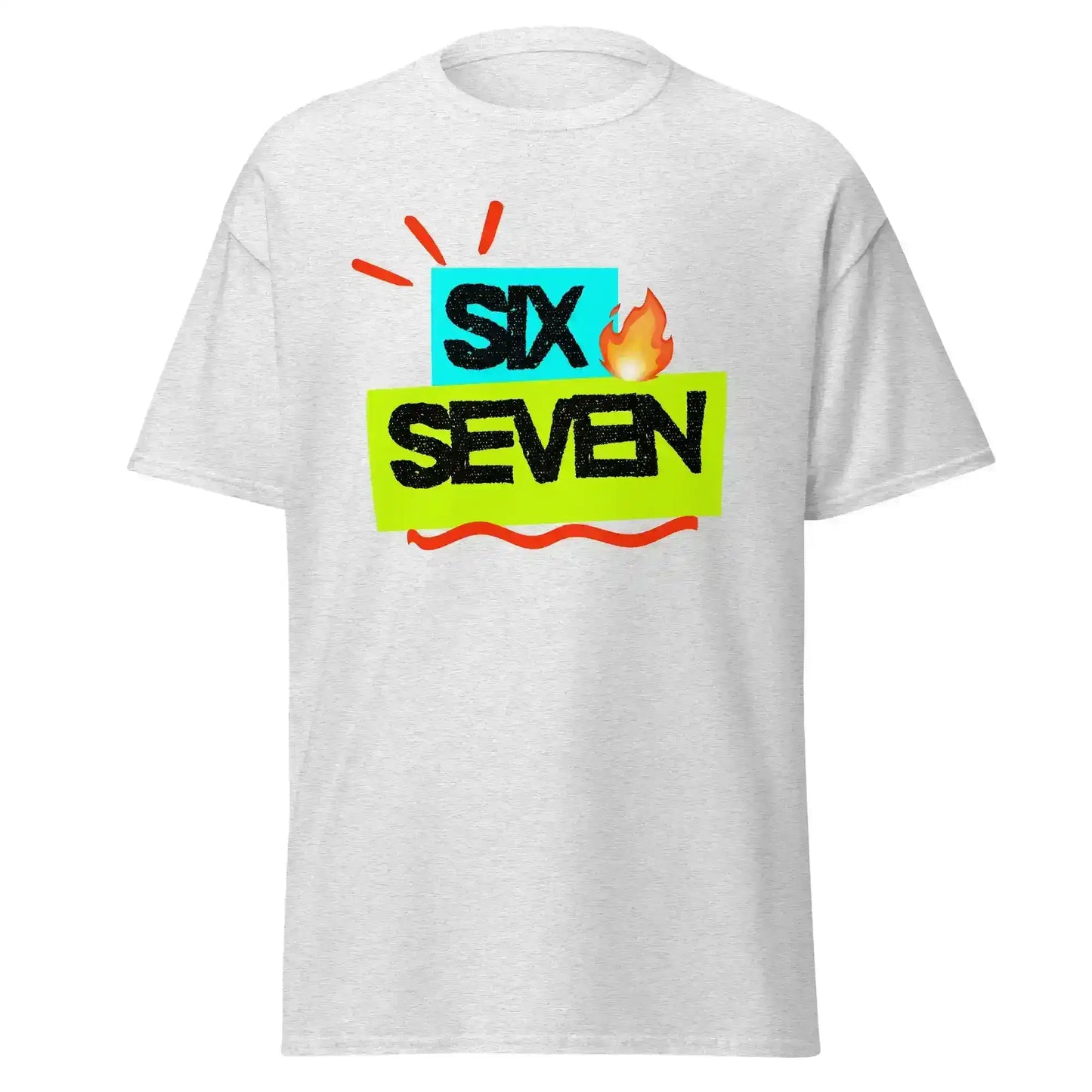 Six Seven Fire Meme Unisex Tee - Internet Core Gen Z Slang - Cady Creations