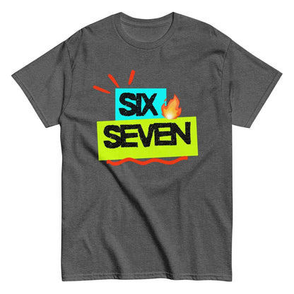 Six Seven Fire Meme Unisex Tee - Internet Core Gen Z Slang - Cady Creations