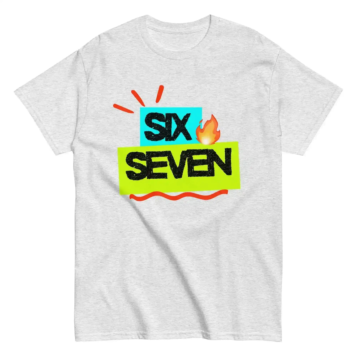 Six Seven Fire Meme Unisex Tee - Internet Core Gen Z Slang - Cady Creations