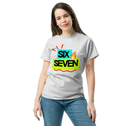 Six Seven Fire Meme Unisex Tee - Internet Core Gen Z Slang - Cady Creations