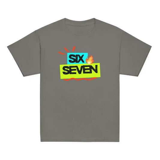 Six Seven Fire Meme Youth Tee - Internet Core Gen Z Slang - Cady Creations