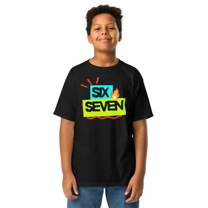Six Seven Fire Meme Youth Tee - Internet Core Gen Z Slang - Cady Creations