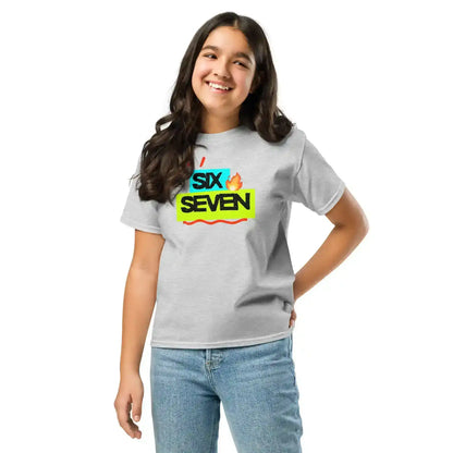 Six Seven Fire Meme Youth Tee - Internet Core Gen Z Slang - Cady Creations