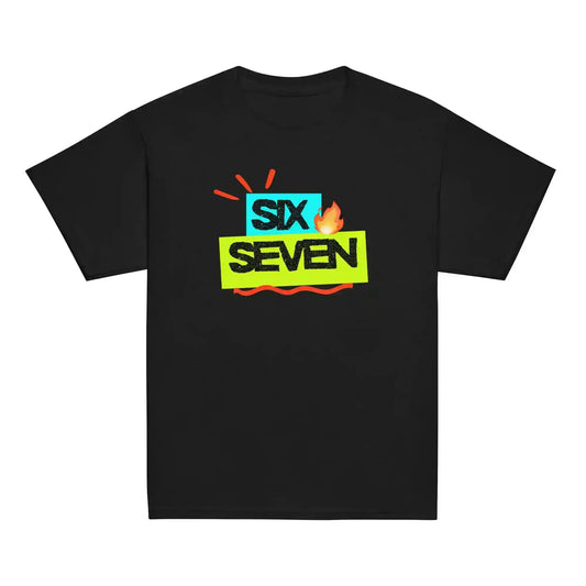 Six Seven Fire Meme Youth Tee - Internet Core Gen Z Slang - Cady Creations