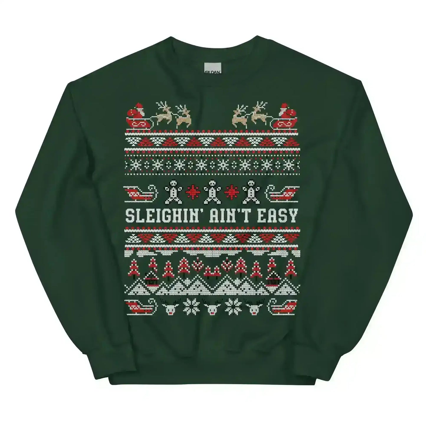 Sleighin' Ain't Easy Ugly Christmas Unisex Sweatshirt - Cady Creations