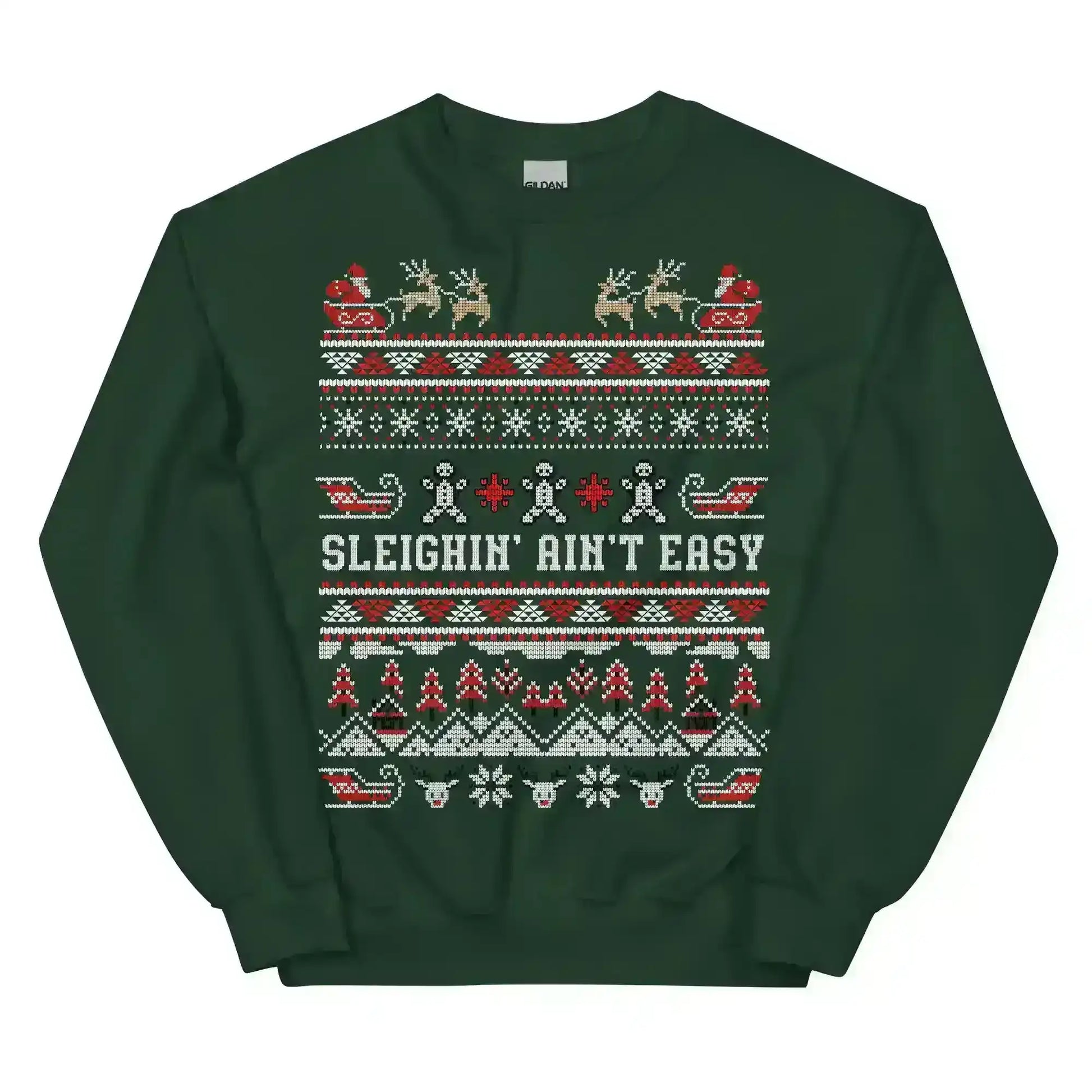 Sleighin' Ain't Easy Ugly Christmas Unisex Sweatshirt - Cady Creations