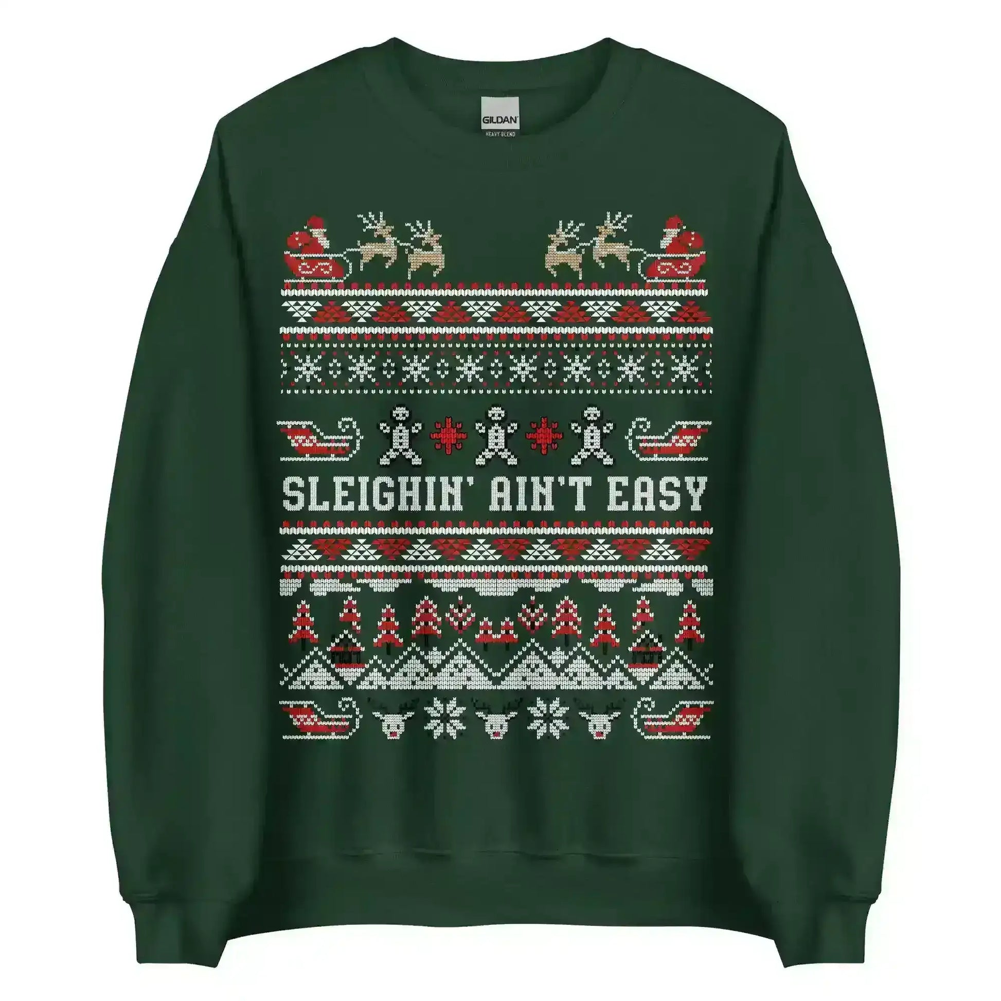 Sleighin' Ain't Easy Ugly Christmas Unisex Sweatshirt - Cady Creations