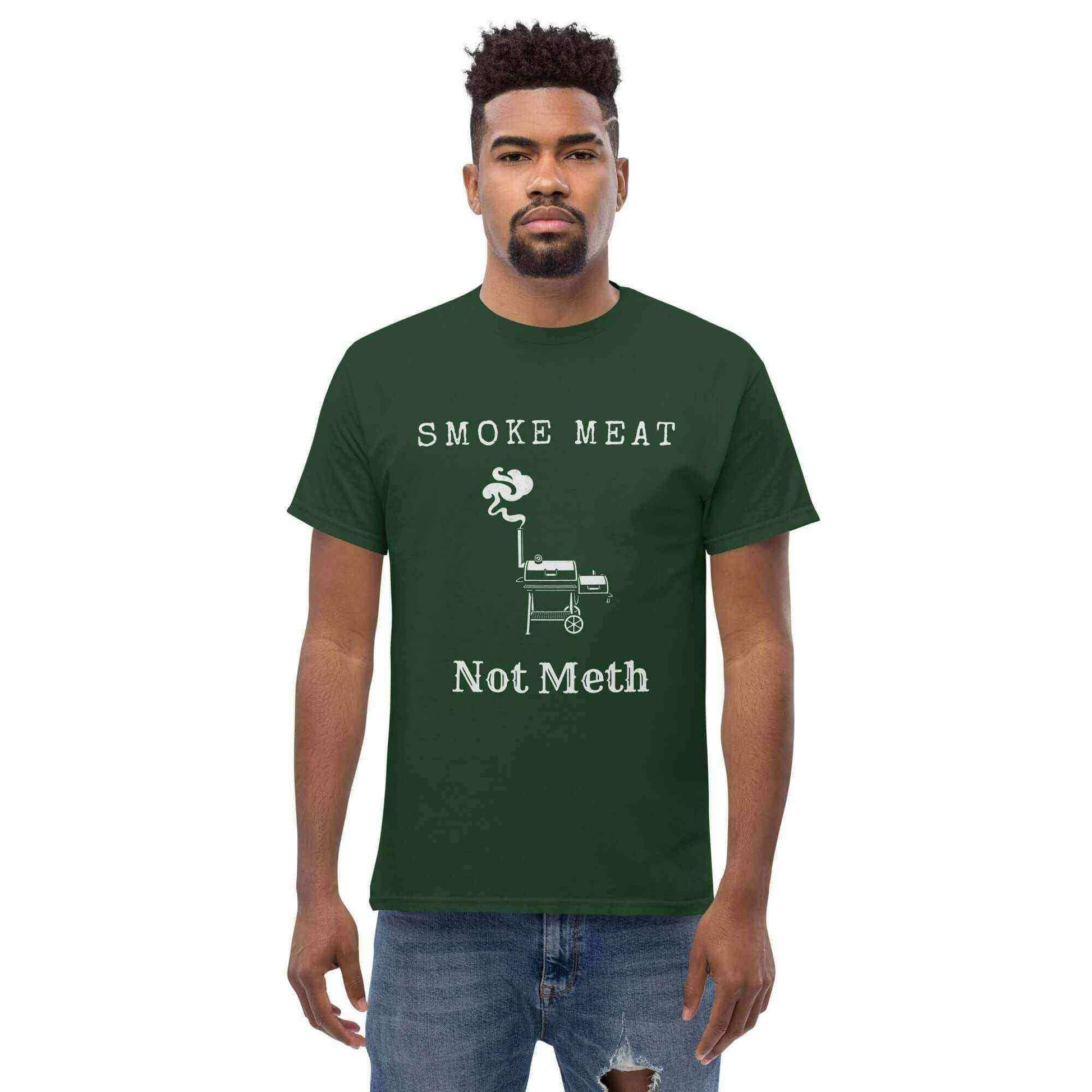 Smoke Meat Not Meth BBQ Grilling Humor Unisex Tee - Cady Creations