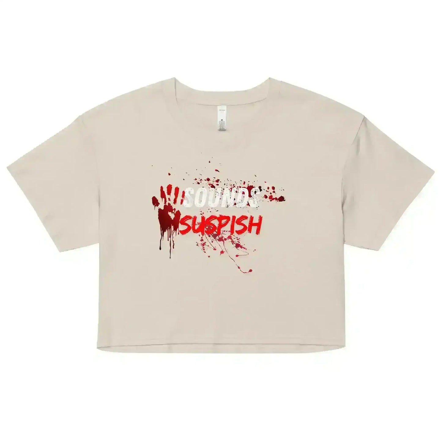 Sounds Suspish True Crime Cropped Graphic Tee - Cady Creations