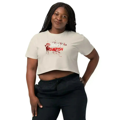 Sounds Suspish True Crime Cropped Graphic Tee - Cady Creations