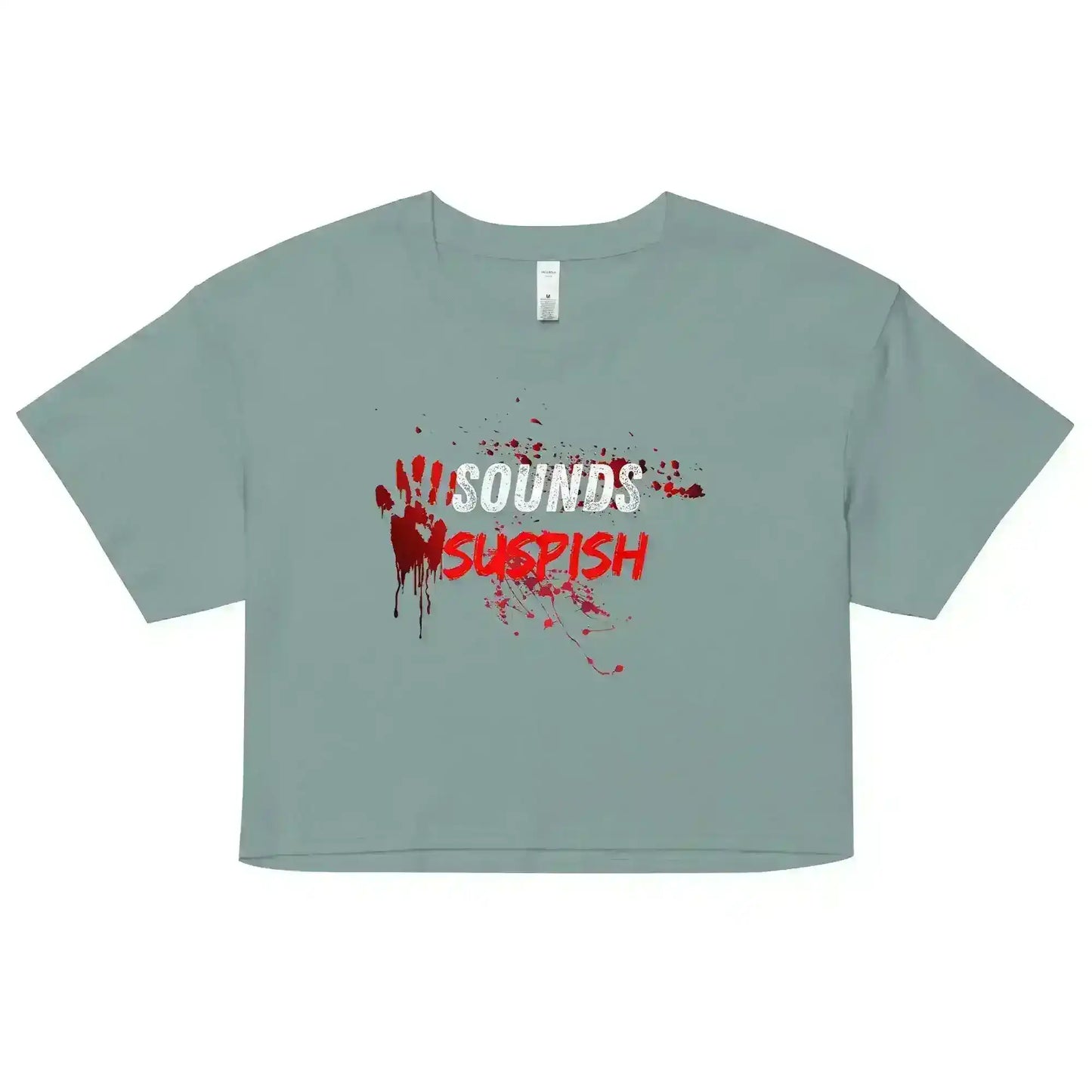 Sounds Suspish True Crime Cropped Graphic Tee - Cady Creations