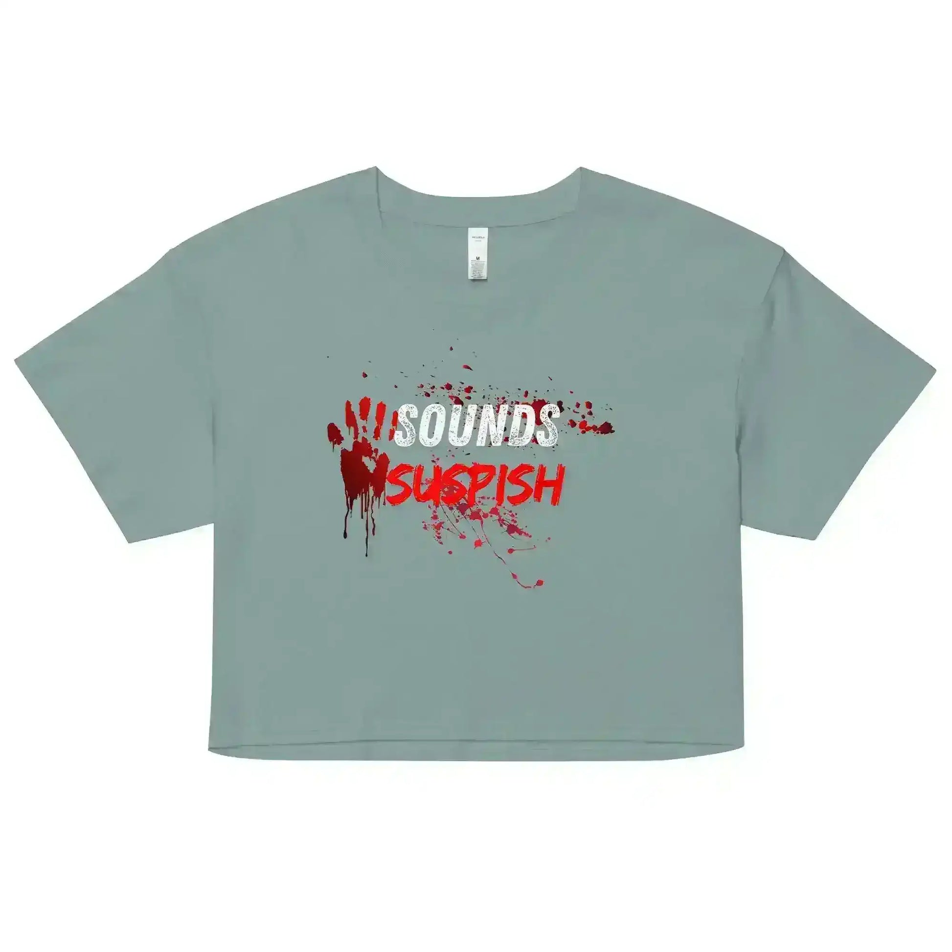 Sounds Suspish True Crime Cropped Graphic Tee - Cady Creations