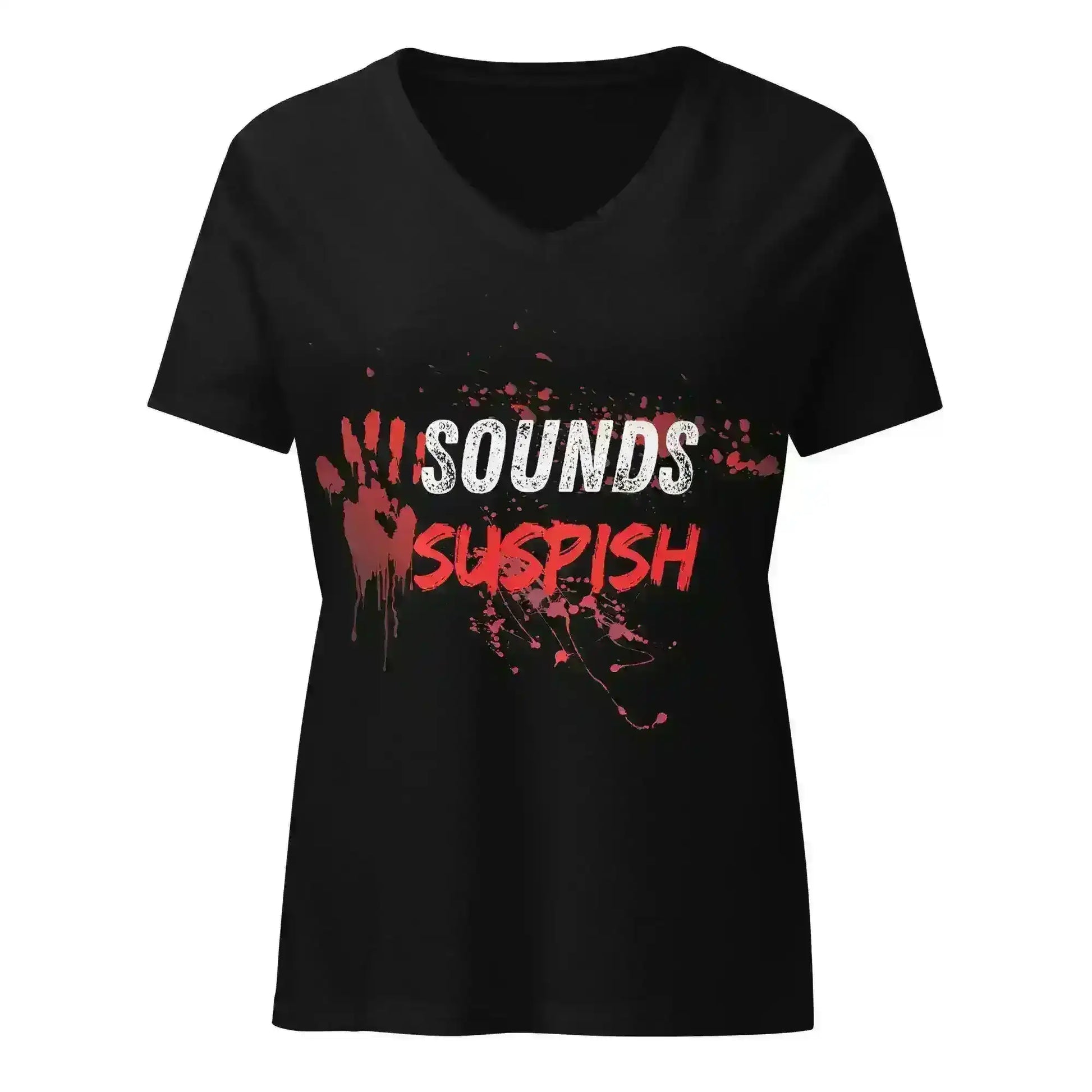 Sounds Suspish - V-Neck Tee - Cady Creations