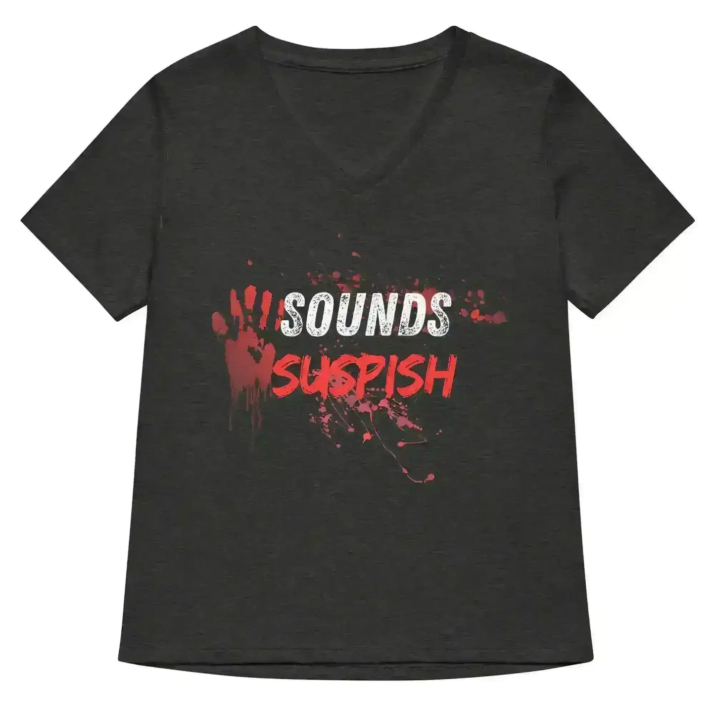 Sounds Suspish - V-Neck Tee - Cady Creations