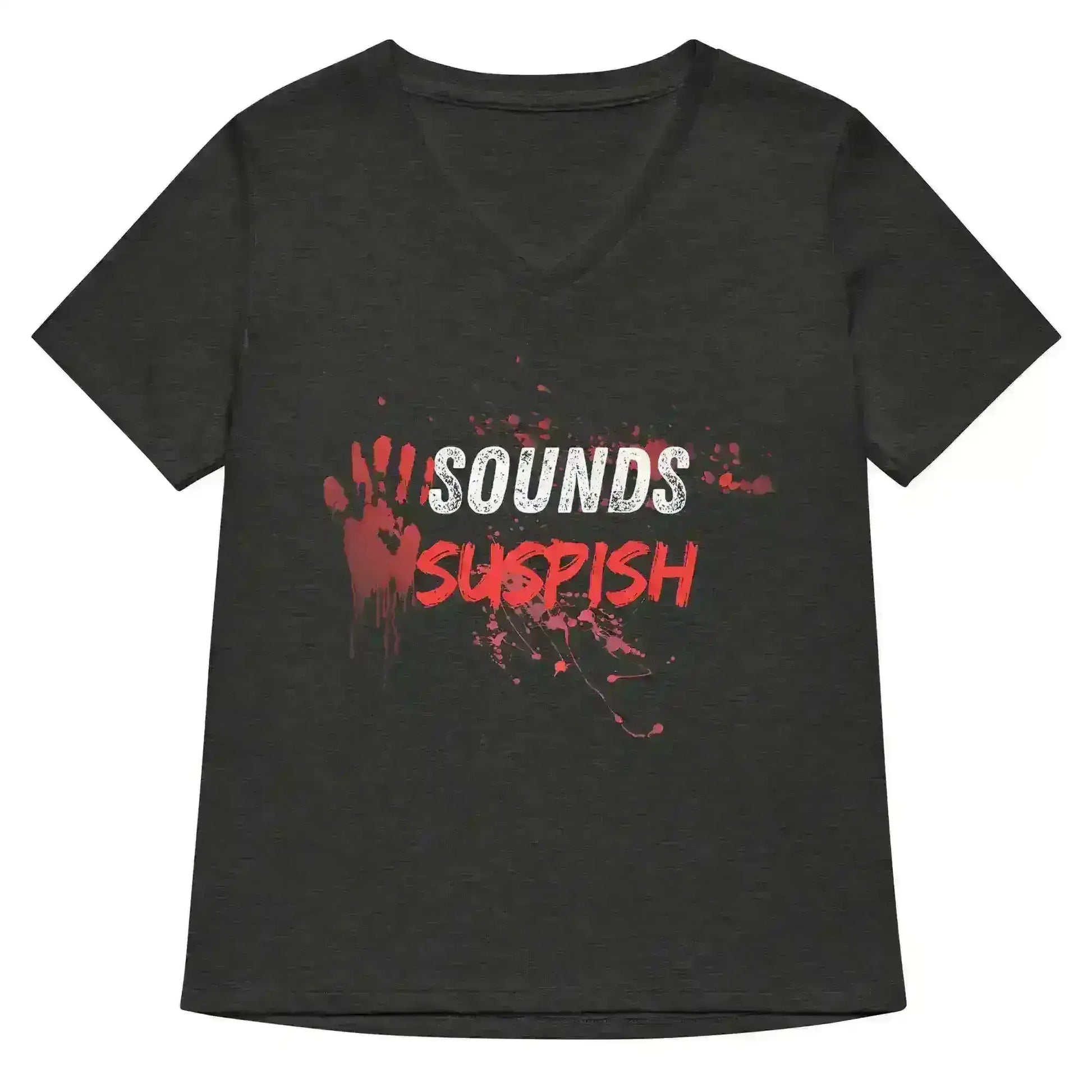 Sounds Suspish - V-Neck Tee - Cady Creations
