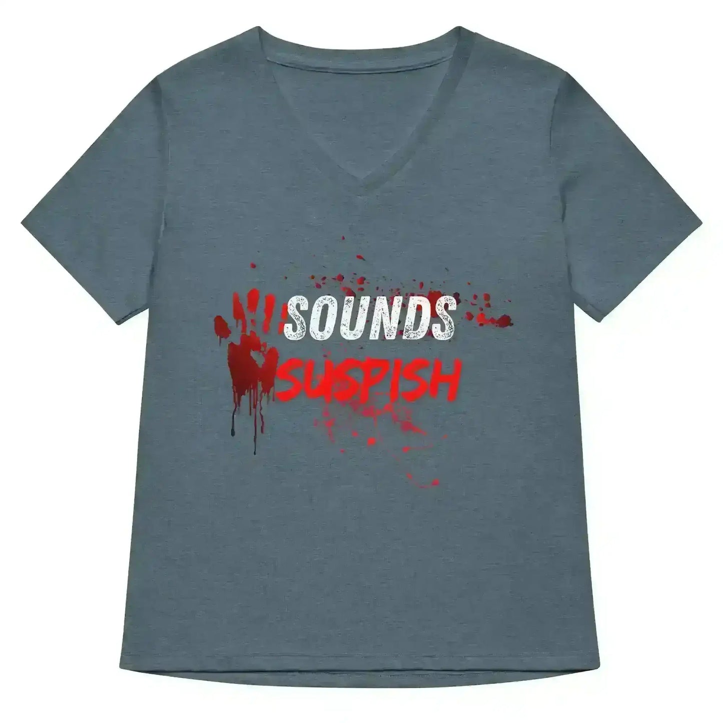 Sounds Suspish - V-Neck Tee - Cady Creations