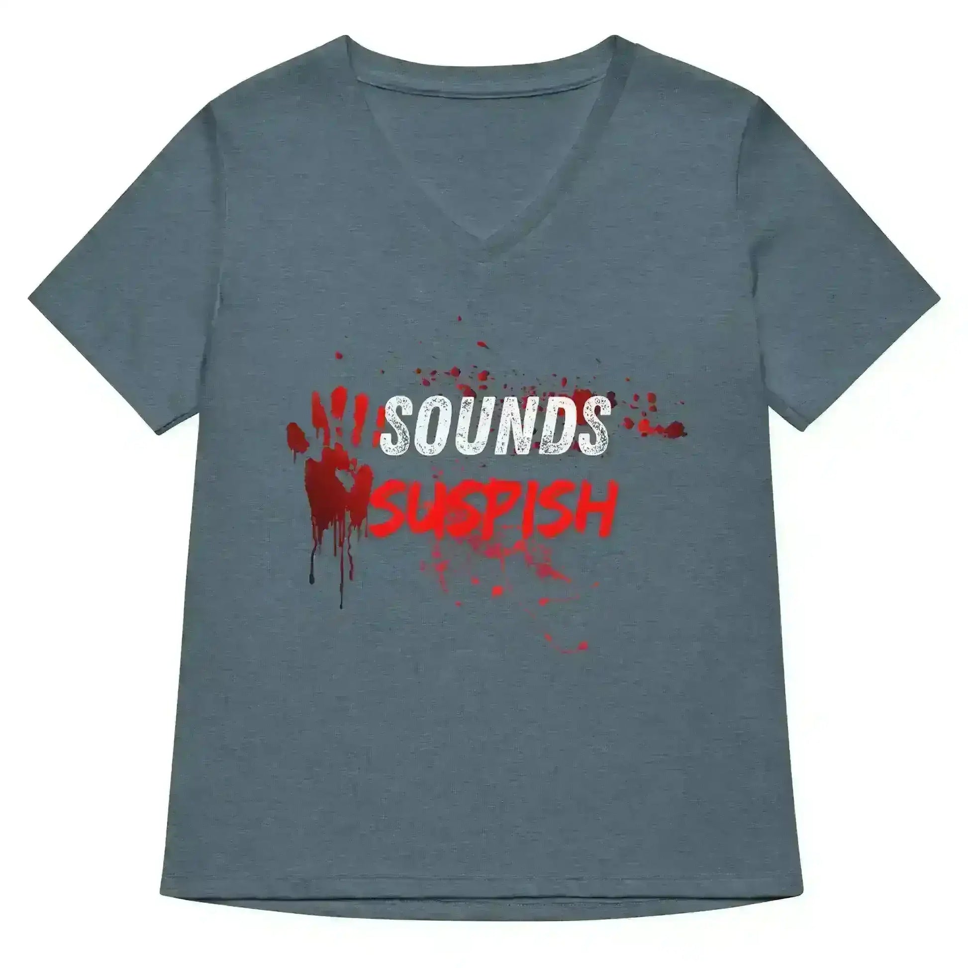 Sounds Suspish - V-Neck Tee - Cady Creations