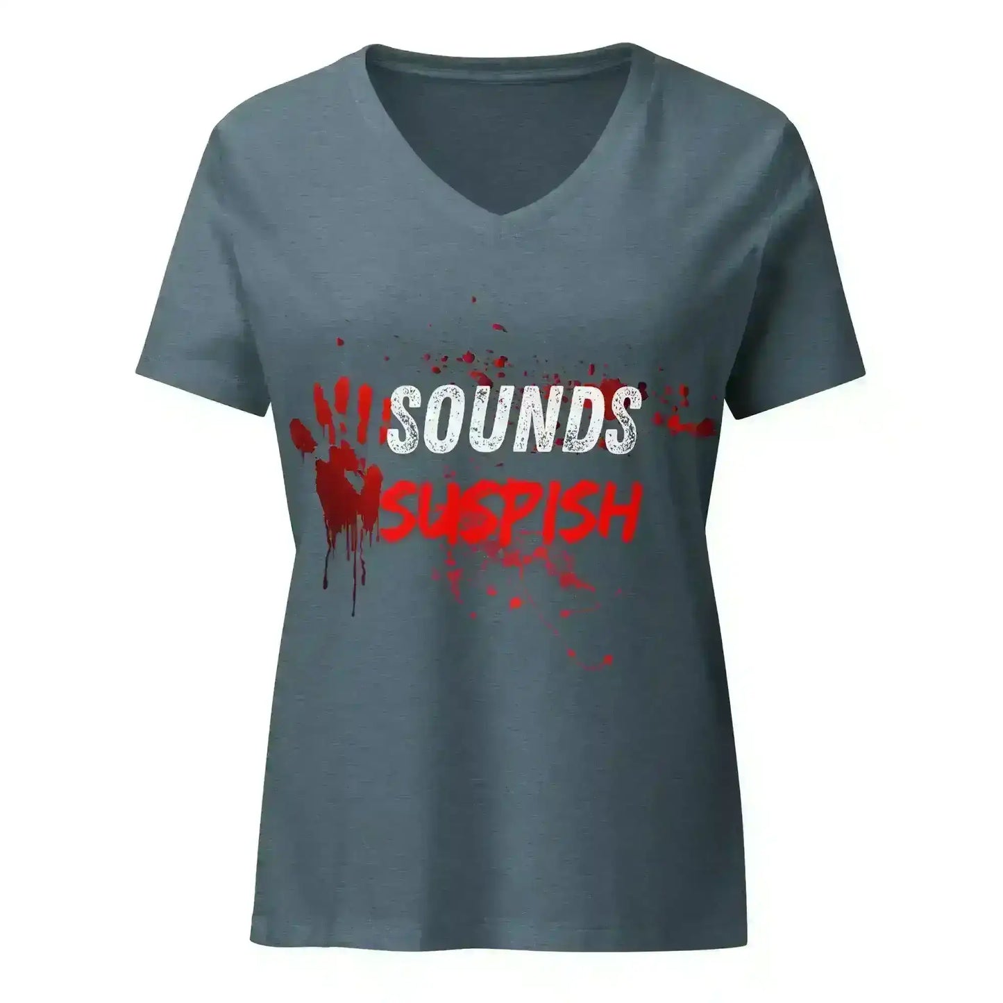 Sounds Suspish - V-Neck Tee - Cady Creations