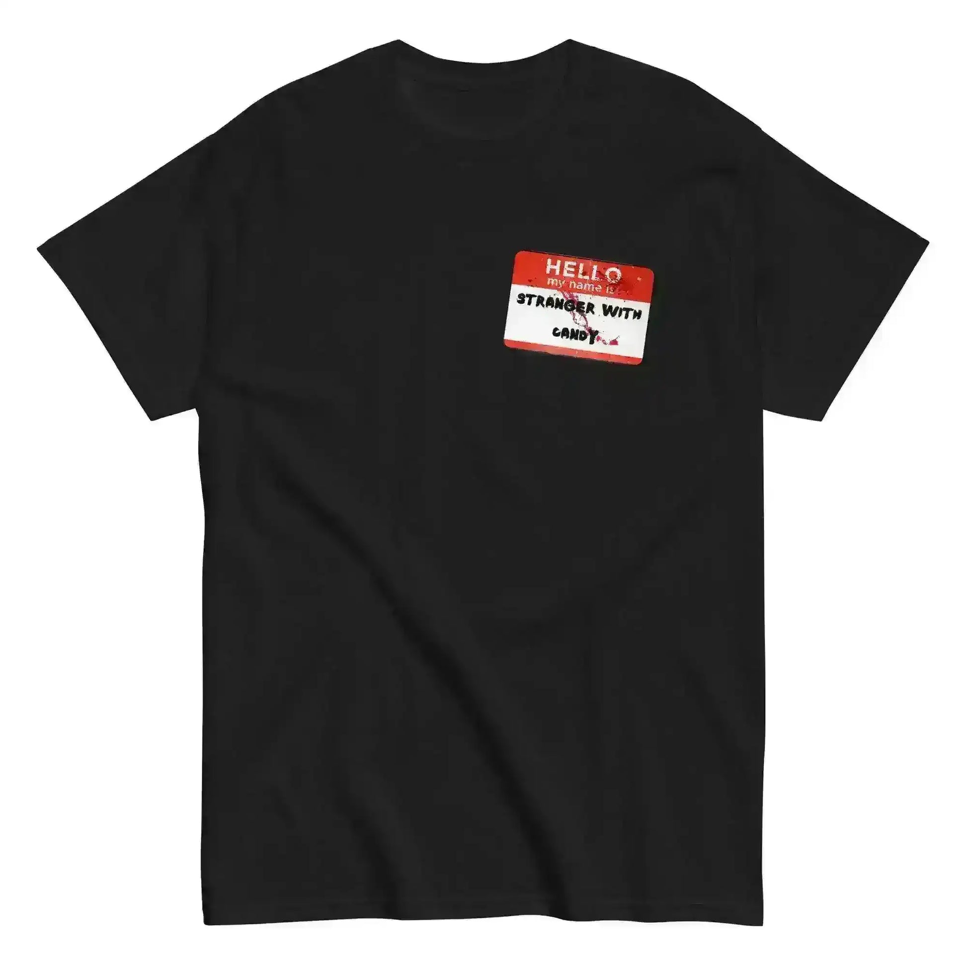 Hello My Name Is Stranger With Candy Unisex Tee - Halloween Dark Humor - Cady Creations