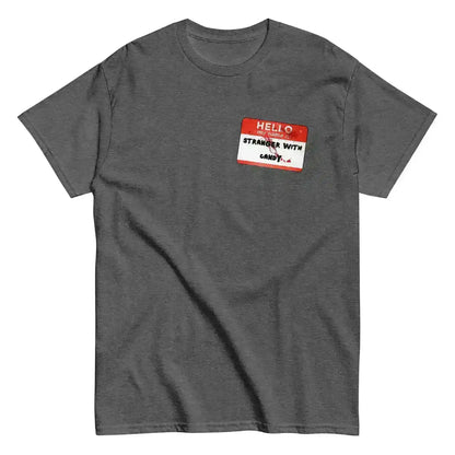Hello My Name Is Stranger With Candy Unisex Tee - Halloween Dark Humor - Cady Creations