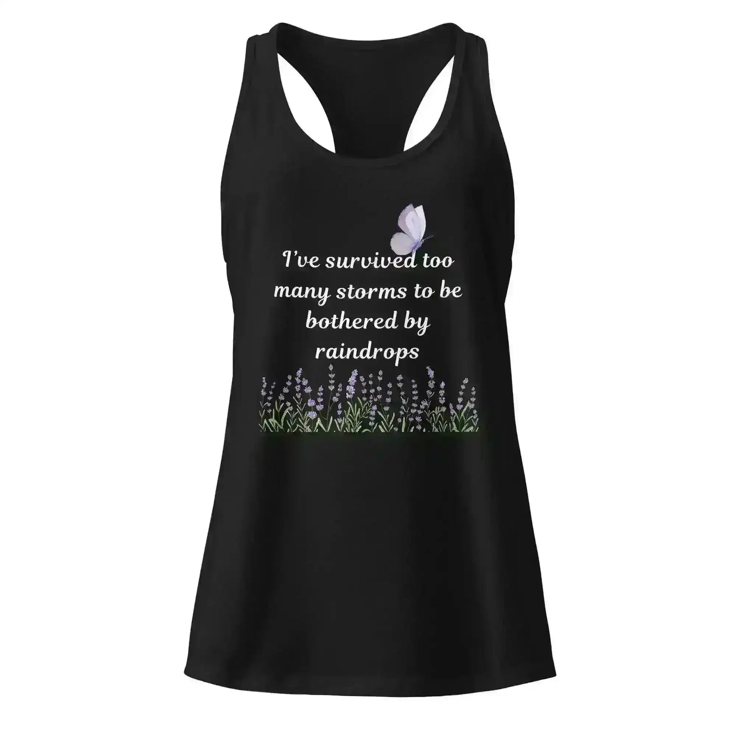 Survived Storms Butterfly Garden - Racerback Tank - Cady Creations