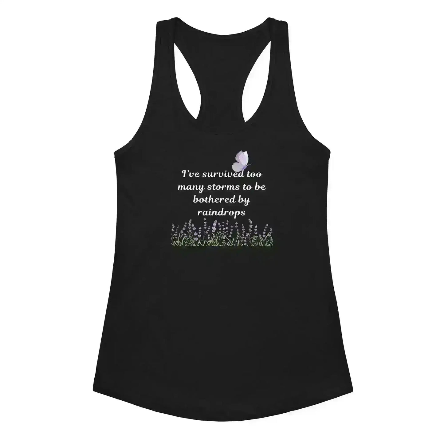 Survived Storms Butterfly Garden - Racerback Tank - Cady Creations