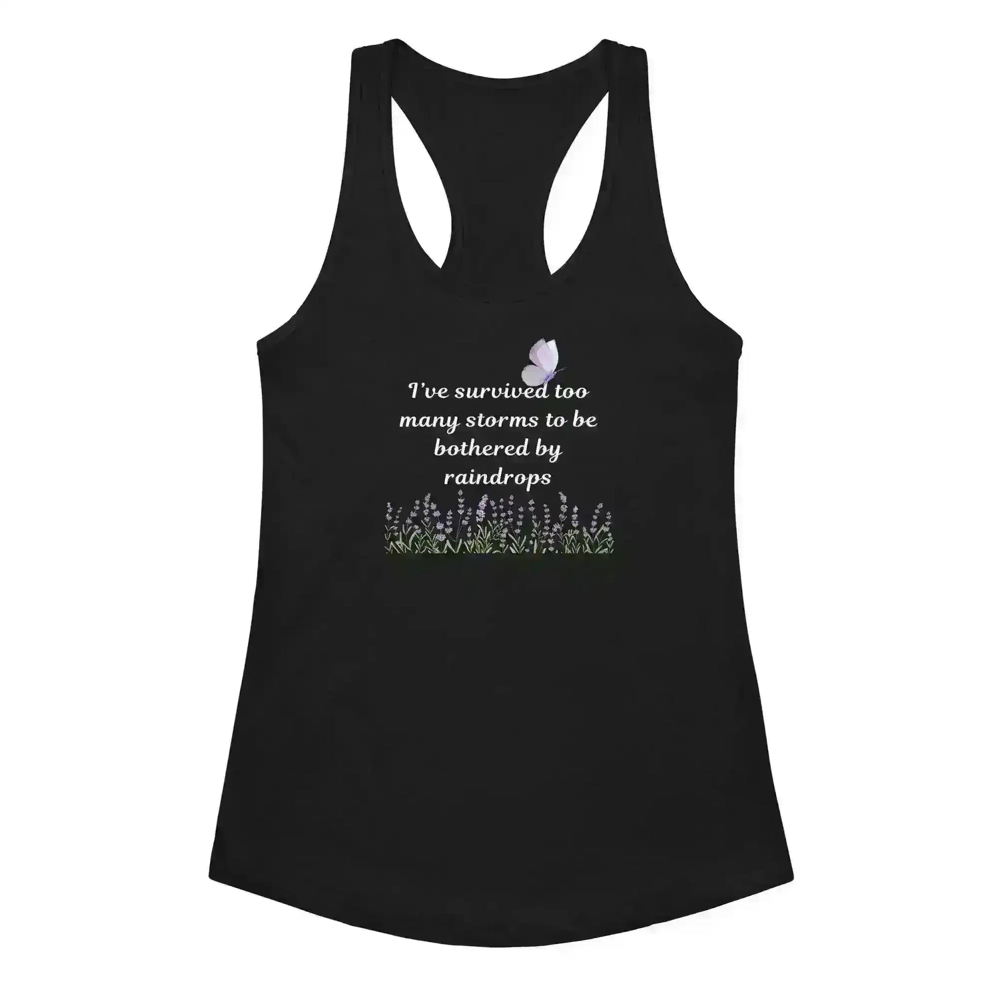 Survived Storms Butterfly Garden - Racerback Tank - Cady Creations