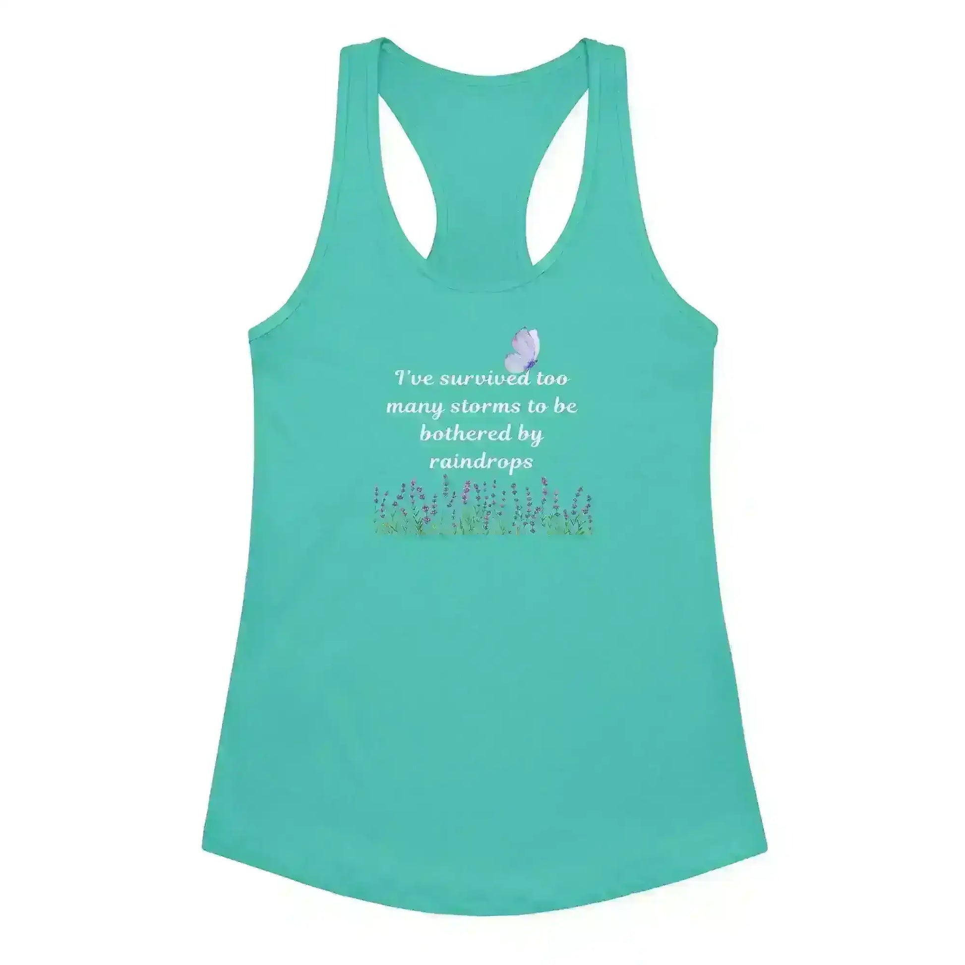 Survived Storms Butterfly Garden - Racerback Tank - Cady Creations