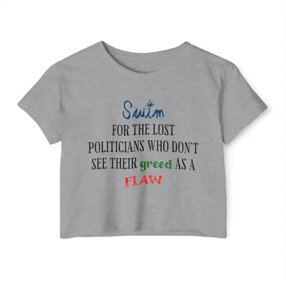 "Swim For The Lost Politicians Who Don't See Their Greed As A Flaw" - Jack's Mannequin Swim Lyric Inspired Crop Top - Cady Creations