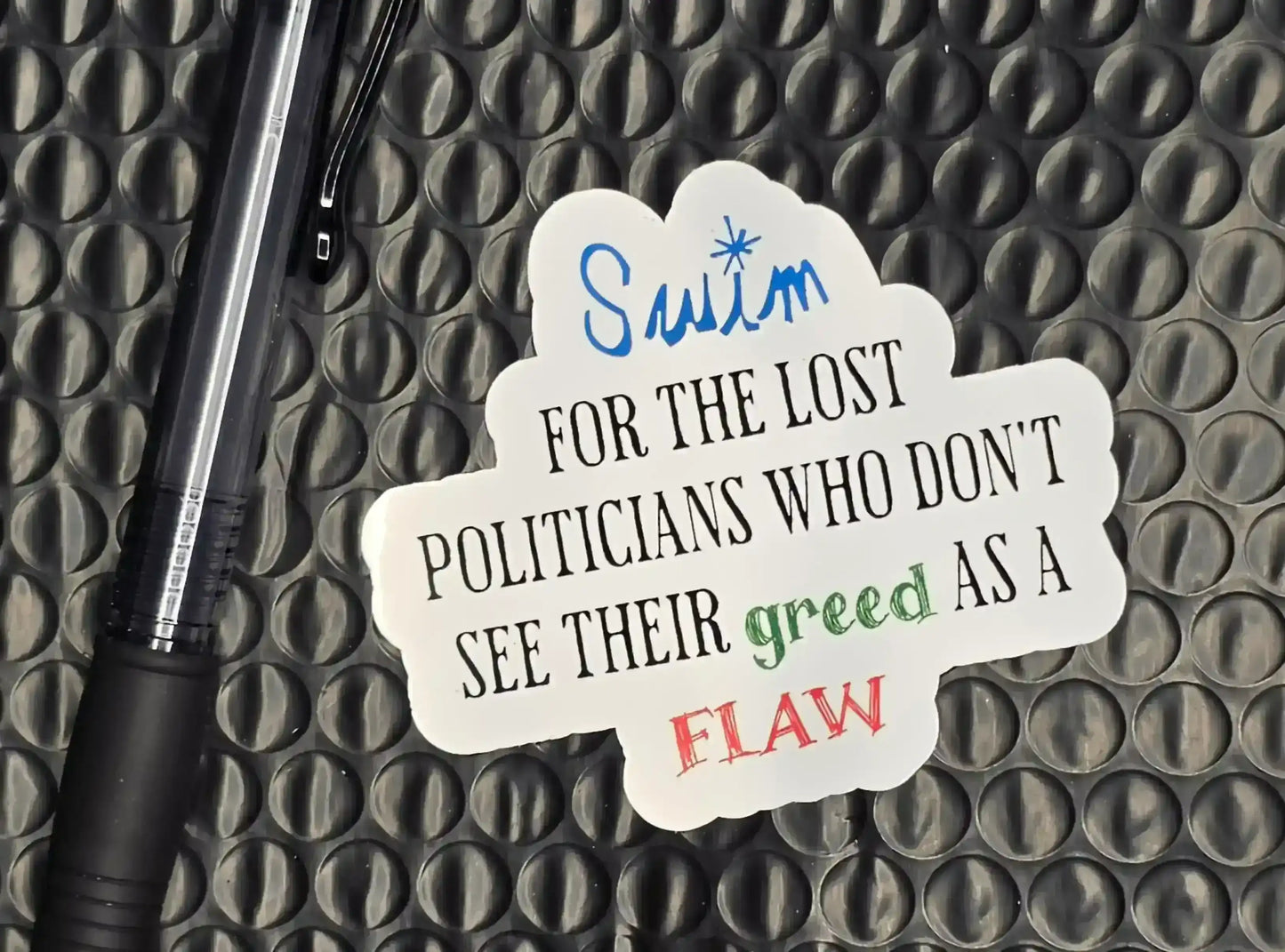 Swim Lyric Sticker | Jack’s Mannequin Quote Vinyl Sticker - Cady Creations