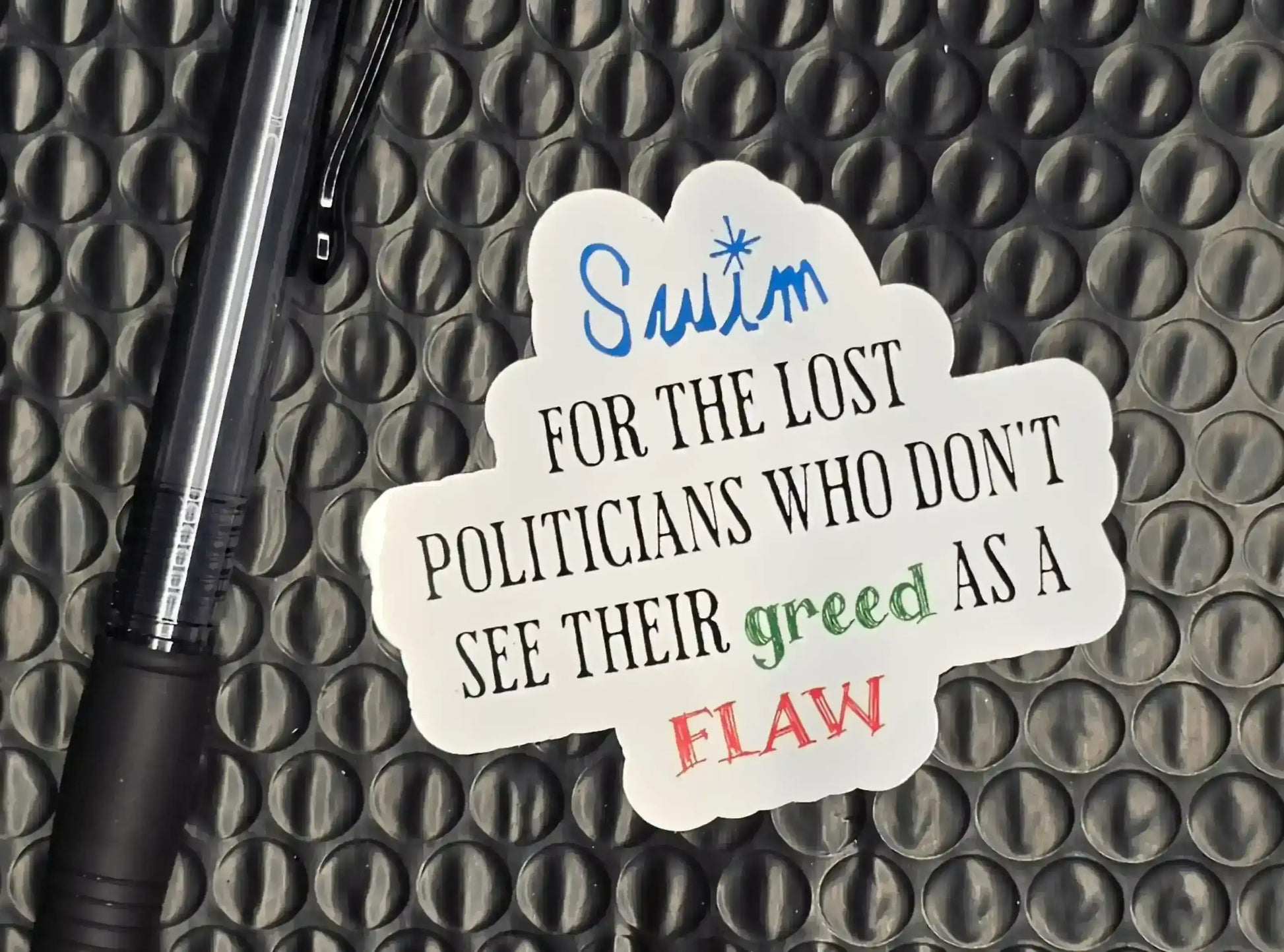 Swim Lyric Sticker | Jack’s Mannequin Quote Vinyl Sticker - Cady Creations