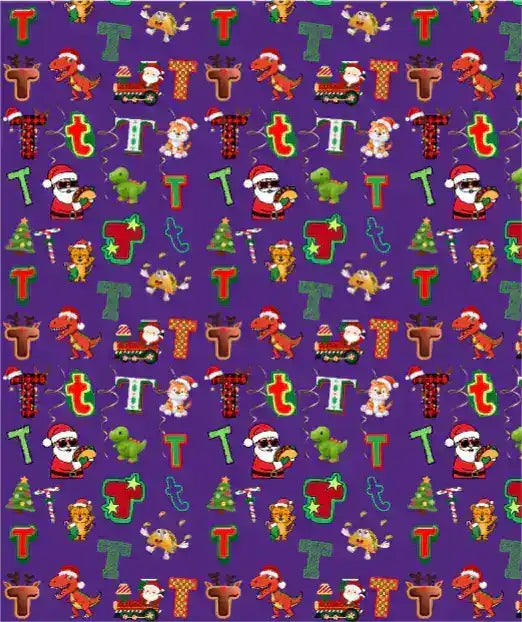 "T" Christmas Wrapping Paper – Alphabet Gift Swap Collection