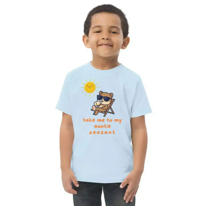Take Me To My Auntie Peasant Cool Bear Toddler Tee - Cady Creations