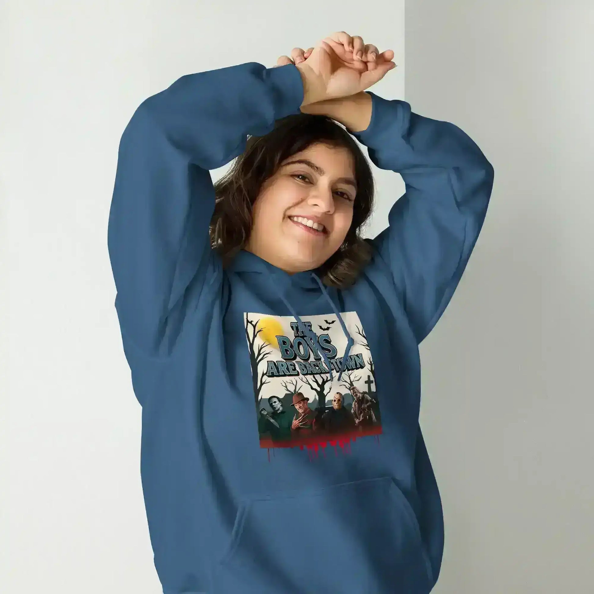 The Boys Are Back In Town Pullover Hoodie - Spooky Season Horror Collection - Cady Creations